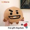 KPOP BTS мультфильм плюшевая игрушка-подушка кукла SHOOKY RJ COOKY TATA подушка домашний декор + БЕСПЛАТНЫЙ ПОДАРОК