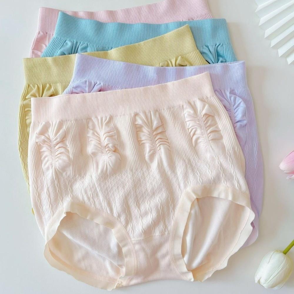 7Pcs Female Lingerie Women Panties Set Underwear Bow Underpants Ruffles Briefs Daily Sports