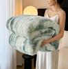 Super Soft Faux Rabbit Fur Shawl Blanket Four Seasons Warm and Cozy