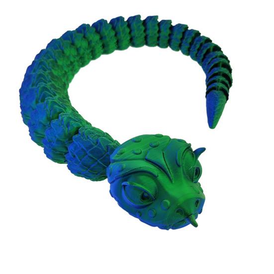 Игрушка змея, напечатанная на 3D-принтере, шарнирное украшение в виде змеи, гибкая игрушка-змея, украшение в виде животного для снятия стресса, подарок для взрослых