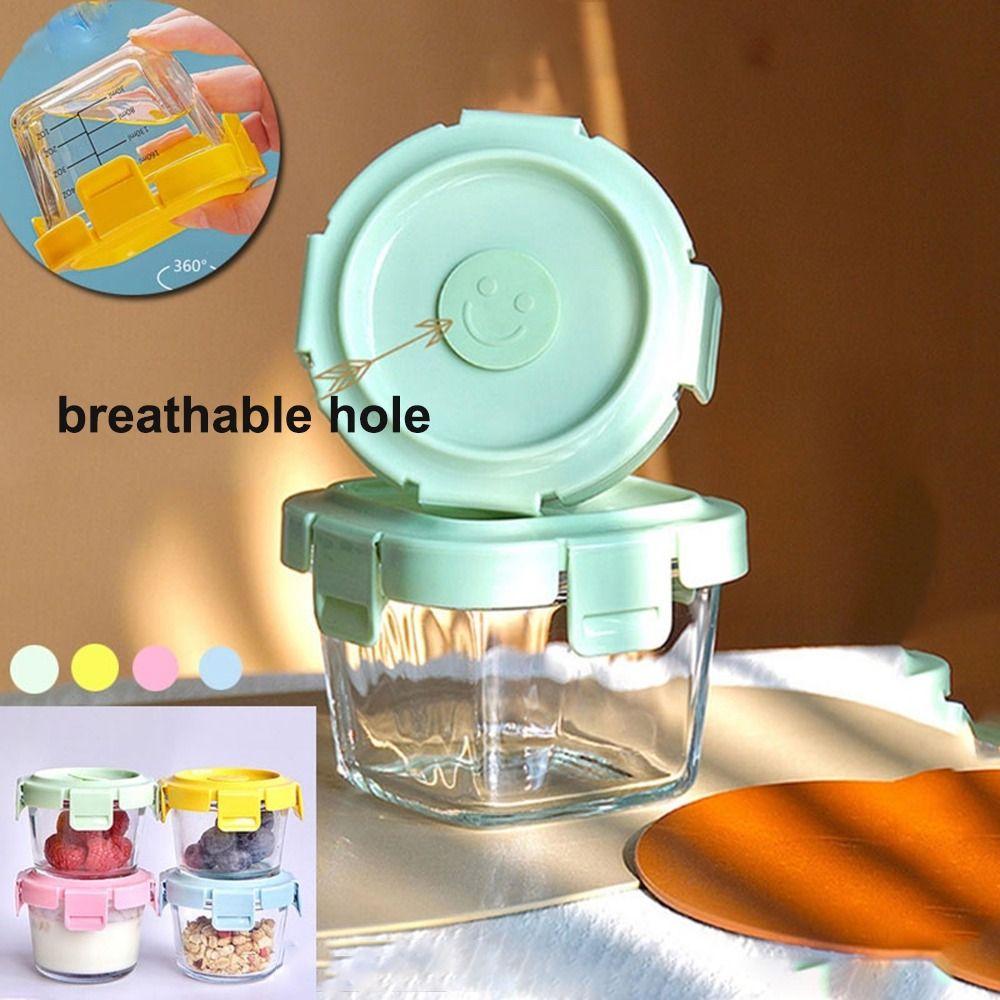 Frozen Baby Food Glass Cup 170ml Baby Food Storage Jar Simple Food Storage Box  Little Ones
