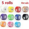 5 Rolls of Kinesiology Tape Sports Straps Gym Tennis Fitness Running Bandage