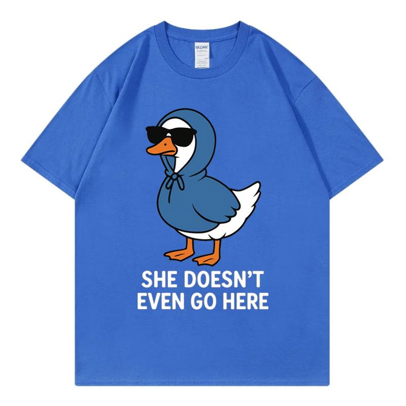 Cute Duck Sunglasses Funny Meme Graphic T Shirts High Street Fashion Trend Short Sleeve Tshirt Unisex Casual Cotton Tshirts