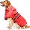 High Visibility Dog Hooded Raincoat Waterproof Pet Rain Jacket Dog Rain Cloak  Labrador Retriever