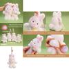Cartoon Style Bunny Plush Doll With Hanging Loop For Car Keychains And Backpack Accessories
