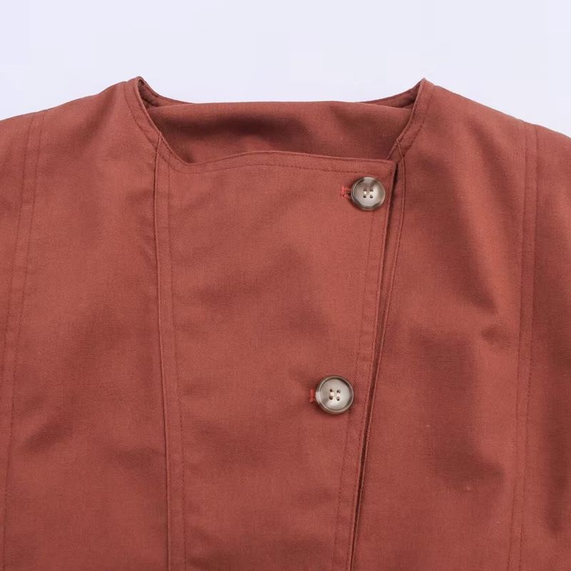 Araltay New Arrival Fashion Style Women's Clothing Fashion All-Match Linen Blend Pilot Jacket Outwear 8332586