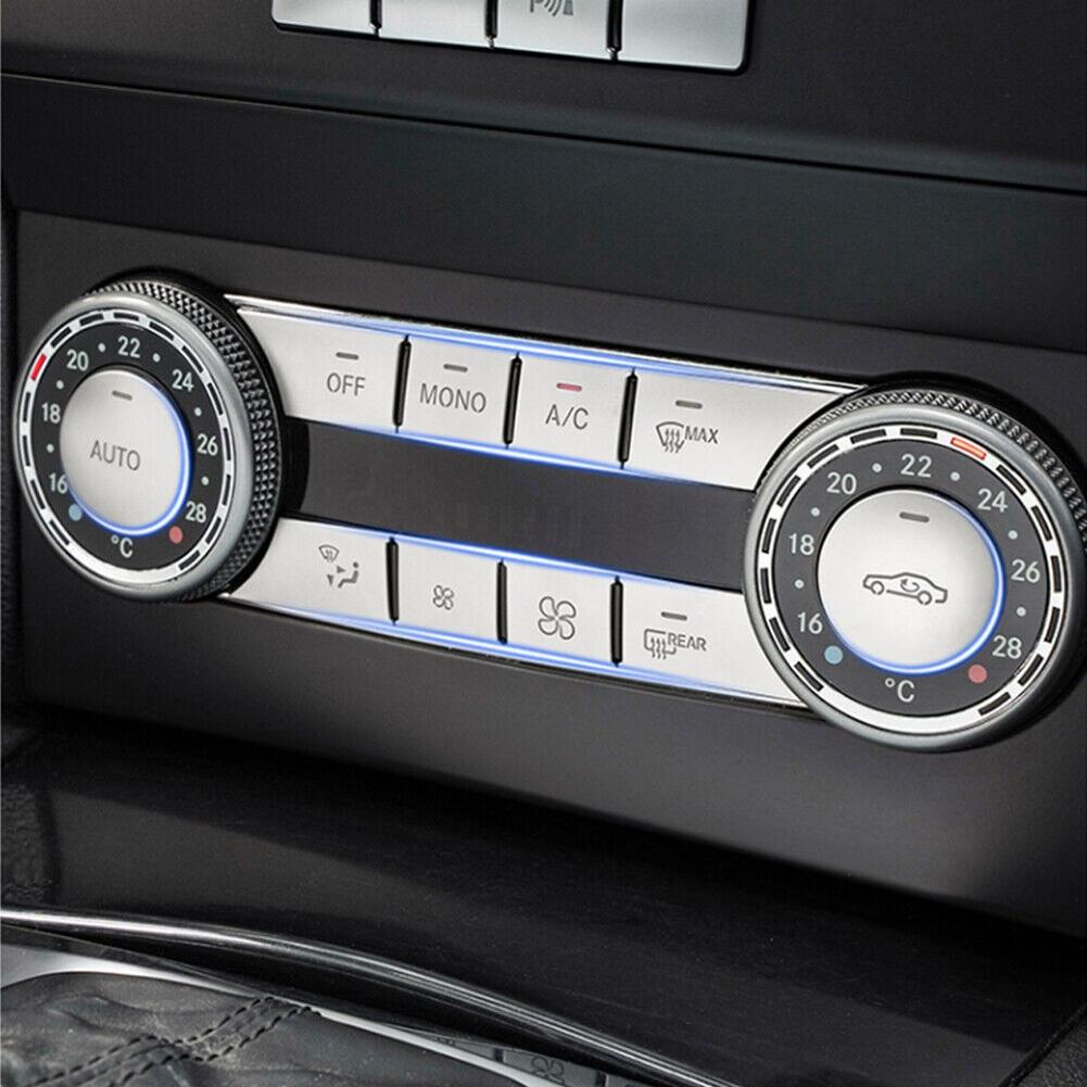 Chrome Center Console Air AC Button Cover Trim For Mercedes-Benz C GLK W204 X204