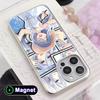 Date a Live Mio Takamiya Silver Plating Magsafe Mobile Phone Case for iPhone 17 16 15 14 13 12 11 Air Pro Max Plus Colorful