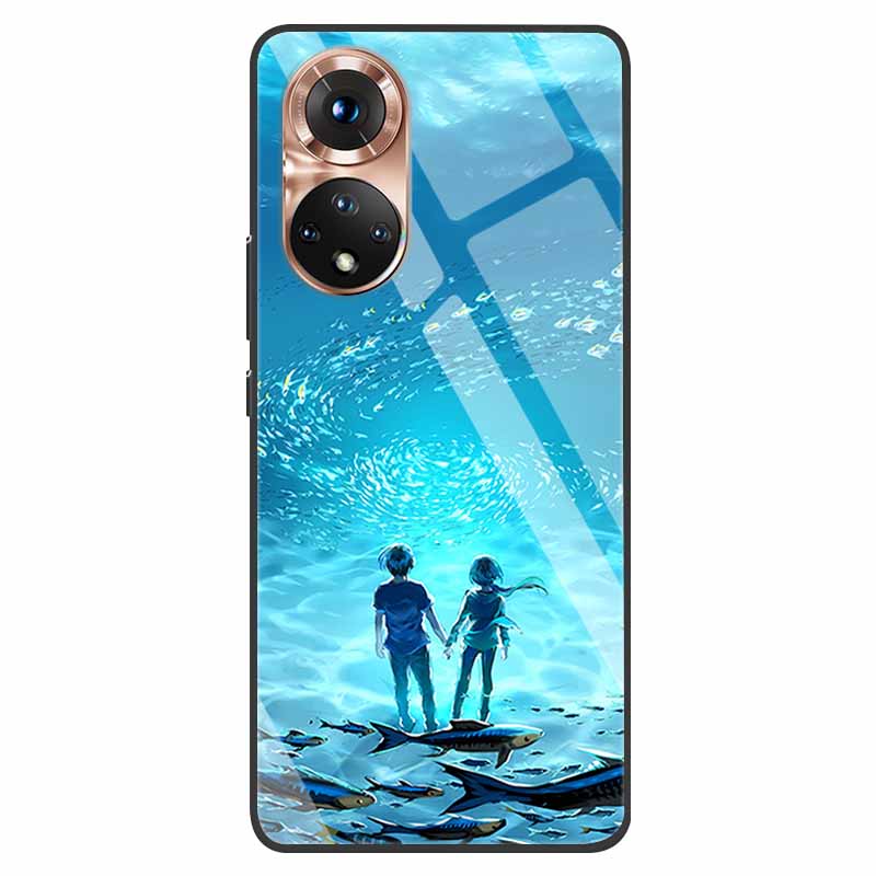 Роскошный чехол для Huawei Honor 50 Чехол Закаленное Стекло Чехол для Телефона Huawei Honor 50 Honor50 6.57" Coque Сумка Модный Бампер