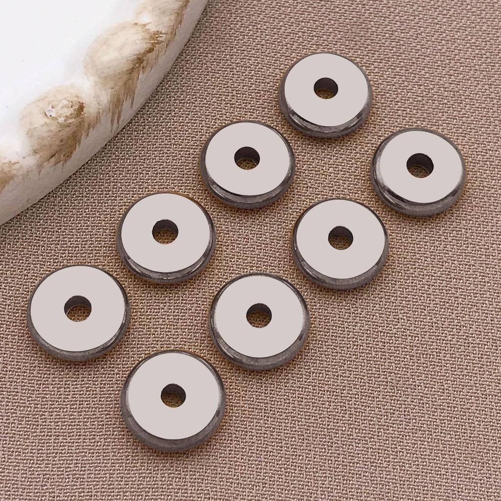 Stainless Steel Flat Spacer Beads - DIY Jewelry for Necklaces & Bracelets