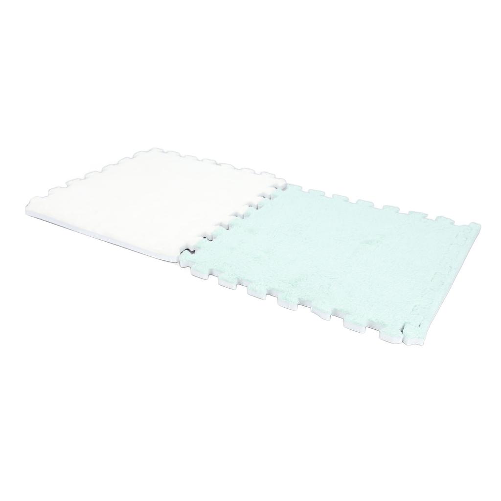 10pcs Plush Foam Interlocking Floor Mat Soft Anti Slip Cuttable Color Block Thickened Foam Tiles