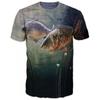 3D Fish Printed T Shirt for Men Summer Men's Carp Fishes Funny T-shirt Women Kids Male Oversized Short Sleeve Tops Tees 100-6XL