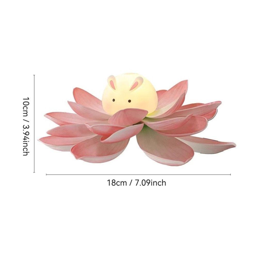 Glowing Mid-Autumn Festival Lantern DIY Holiday Decoration New Lotus Rabbit Lamp