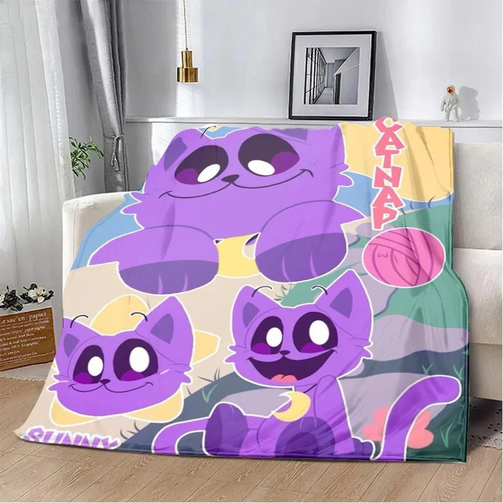 Cute Cartoon CATNAP DOGDAY Printed Blanket Picnic Blankets Warm Blanket Soft and Comfortable Blanket Home Travel Birthday Gift