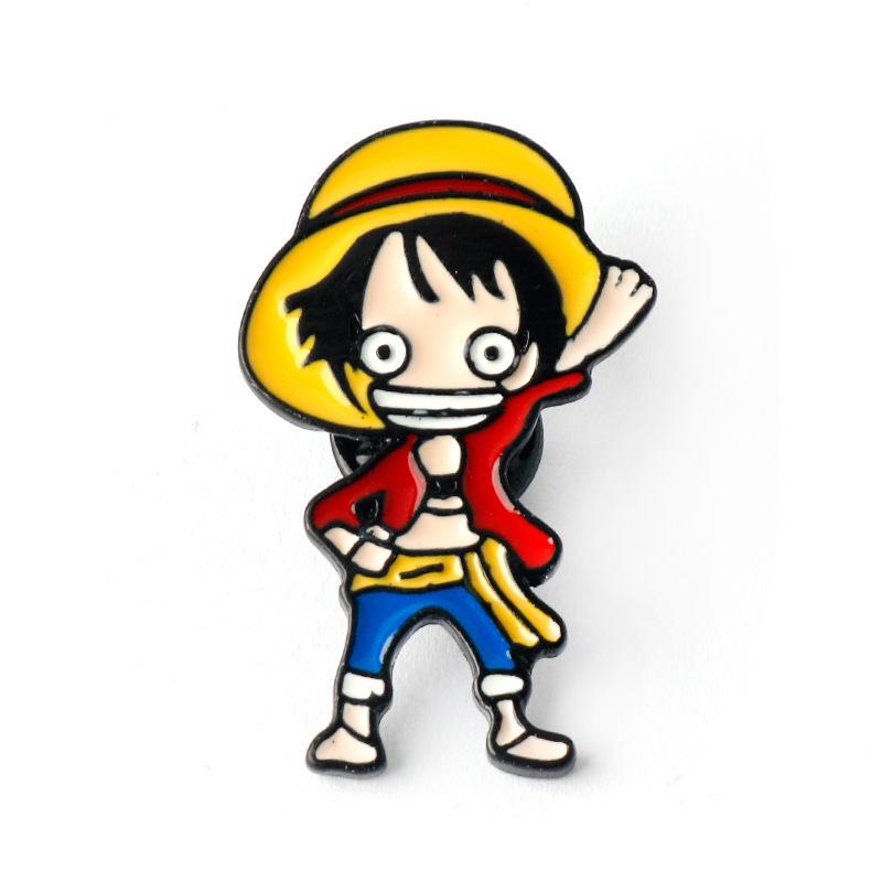 One Piece Луффи и Зоро Пираты Соломенной Шляпы Металлический Значок Брошь