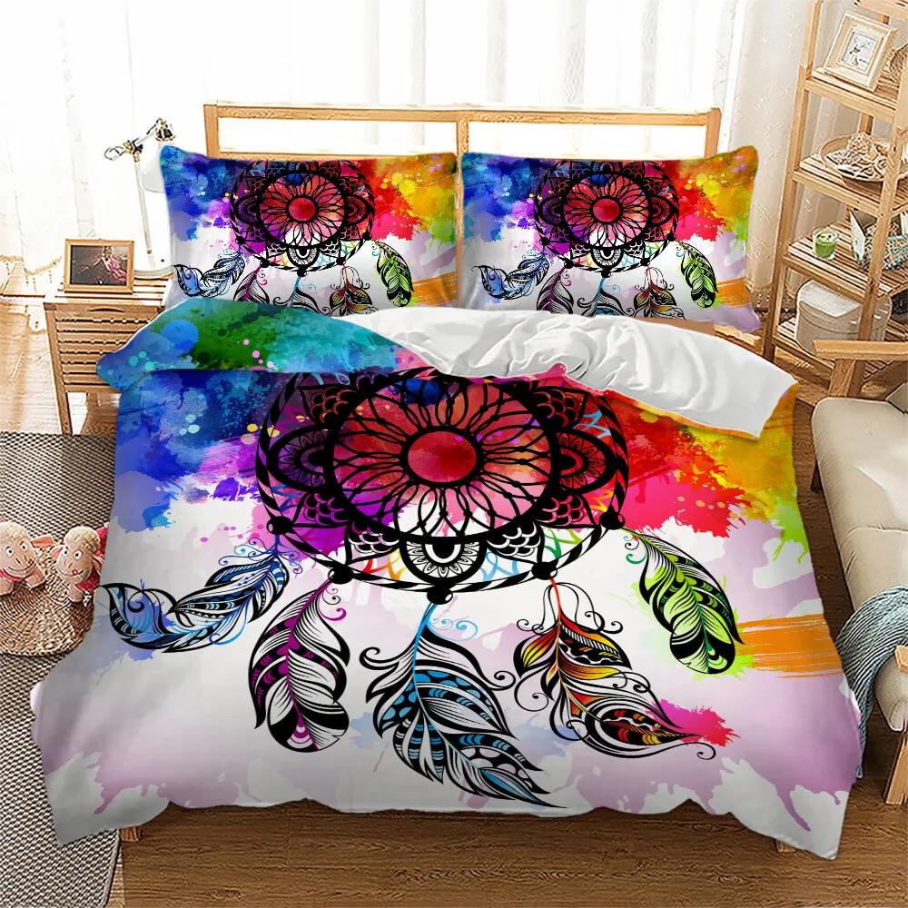 Dreamcatcher Quilt Duvet Doona Cover Set Single Queen King Size Bed Pillowcases