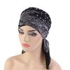 Bohimina Style Printed Voile Headscarf Bonnet for Women Islamic Hijab Headwraps Multifunction Muslim Scarf Turban Hair Scarves