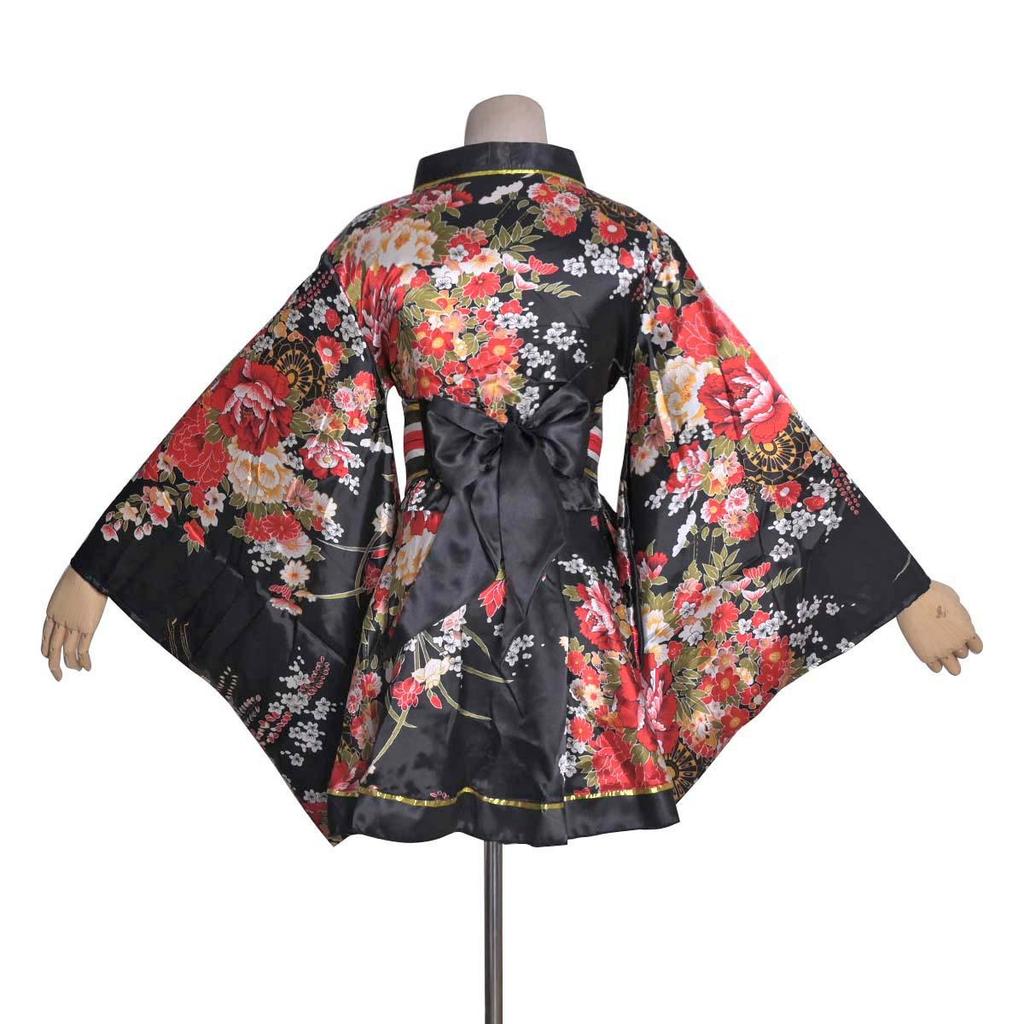 Женское классическое короткое японское кимоно юката халат с принтом - Костюм гейши для сценического выступления