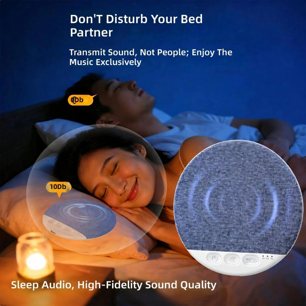 Bluetooth-compatible Under Pillow Machine with White Noise 30/60/90 Min Timer Sleep Speaker Wireless Pillow Speaker