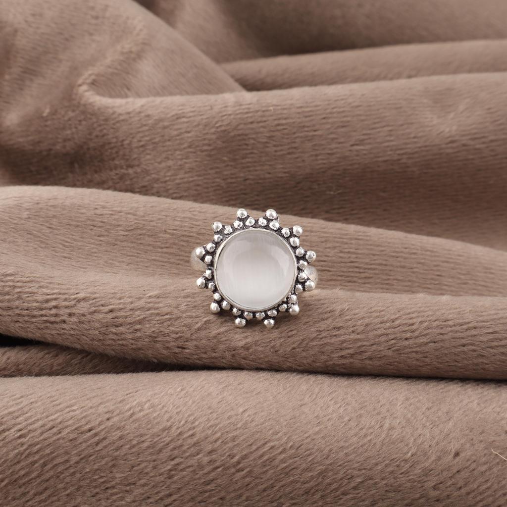 Ювелирные изделия из селенита, кольцо из драгоценного камня ручной работы, кольцо из стерлингового серебра 925 пробы, антикварные ювелирные изделия, для подарка на помолвку