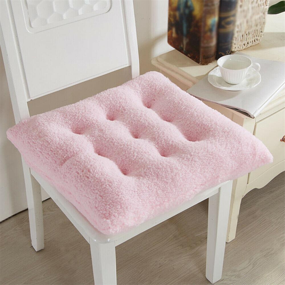 Подушка на стул, толстый кашемир, мягкая теплая студенческая, ресторанная, офисная, плюшевая подушка