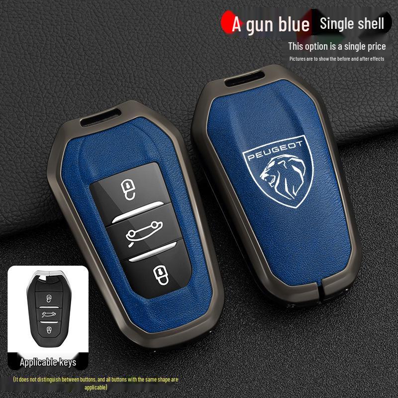 Peugeot 408 Car Key Cover Compatible with 4008, 308, 3008, 508, 5008, 2008 Models - Snap Button Shell