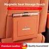 rlbn5 Car Leather Garbage Bag Magnetic Adsorption Seat Back Hanging Storage Bag For Honda Civic FIT CRV Accord Jazz HRV Vezel CRZ CRX