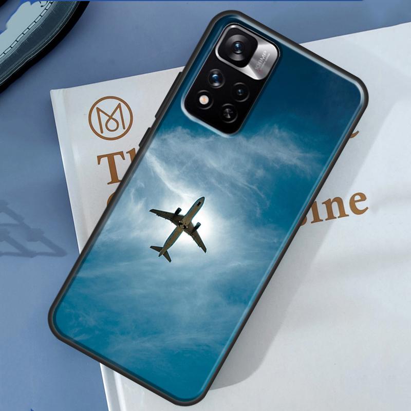 Кейс для путешествий с рисунком самолета для Xiaomi Redmi Note 13 12 11 9 10 14 Pro 9S 10S 11S 12S Redmi 14C 10C 12C 13C Чехол