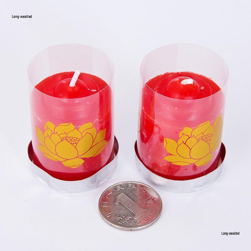 Windproof Red Candles for Qingming, Winter Solstice, and Memorial Ceremonies
