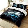 Carolina Panthers 3pc Duvet Cover Set Simple Modern Bedding Set Wrinkle Resistant Soft Fabric All Season Use a perfect gift