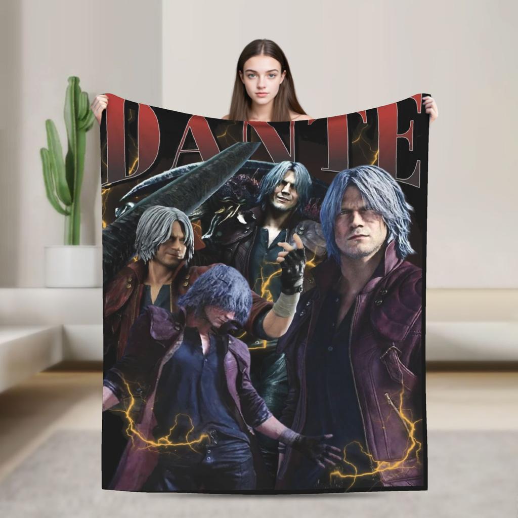 Ограниченное одеяло Dante Devil May Cry Фланелевое Осенне-зимнее Многофункциональное Супермягкое Одеяло-плед для дивана, ковра, штука