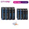 Cityork Аккумуляторная батарея AA + батарея AAA Аккумуляторные батареи 1,2 В AA AAA NIMH NI-MH батарея Низкий саморазряд