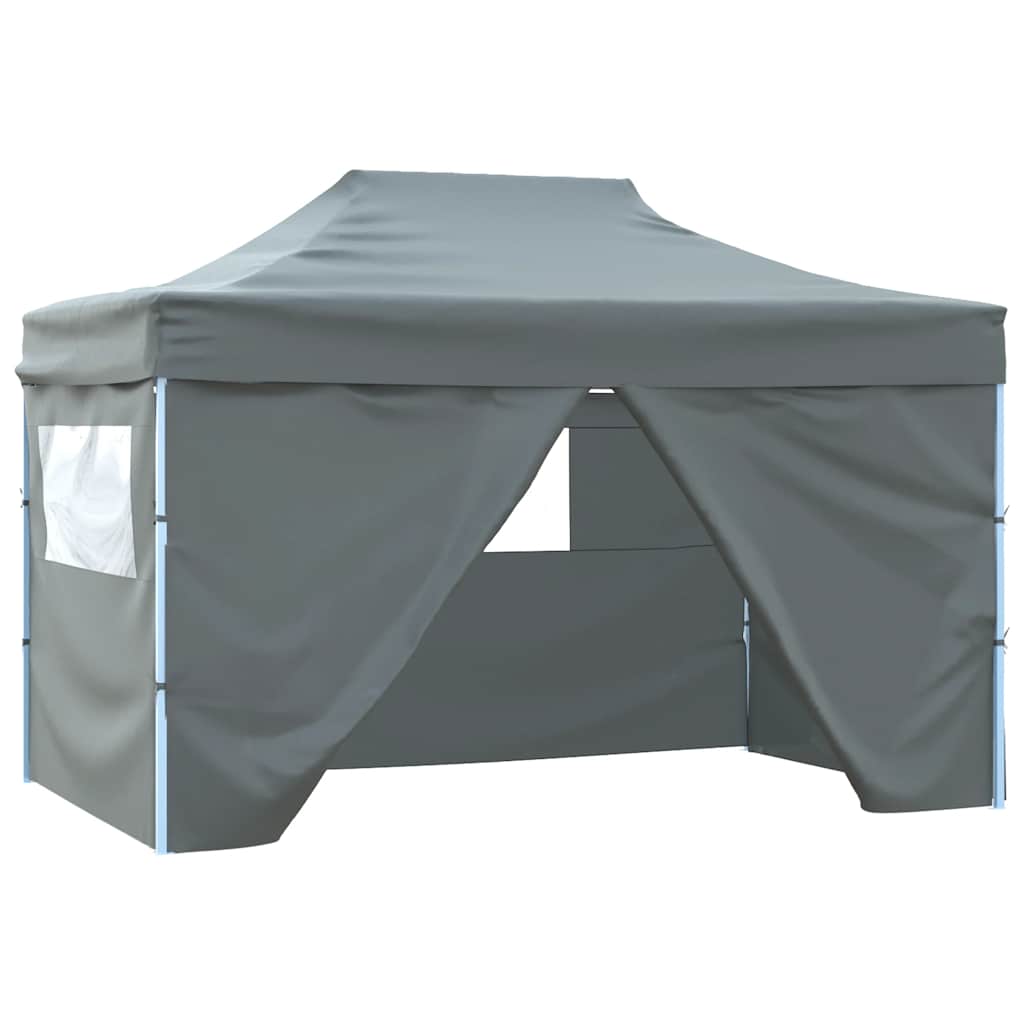 Profi Folding Party Tent with 4 Side Walls 3*4 m Steel Anthracite