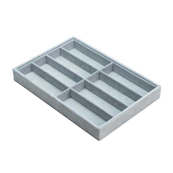 Органайзер для солнцезащитных очков, лоток, 8 ячеек, бархатный держатель для очков, коробка для хранения, штабелируемый, мужской, женский, для очков, часов, ювелирных изделий, витрина