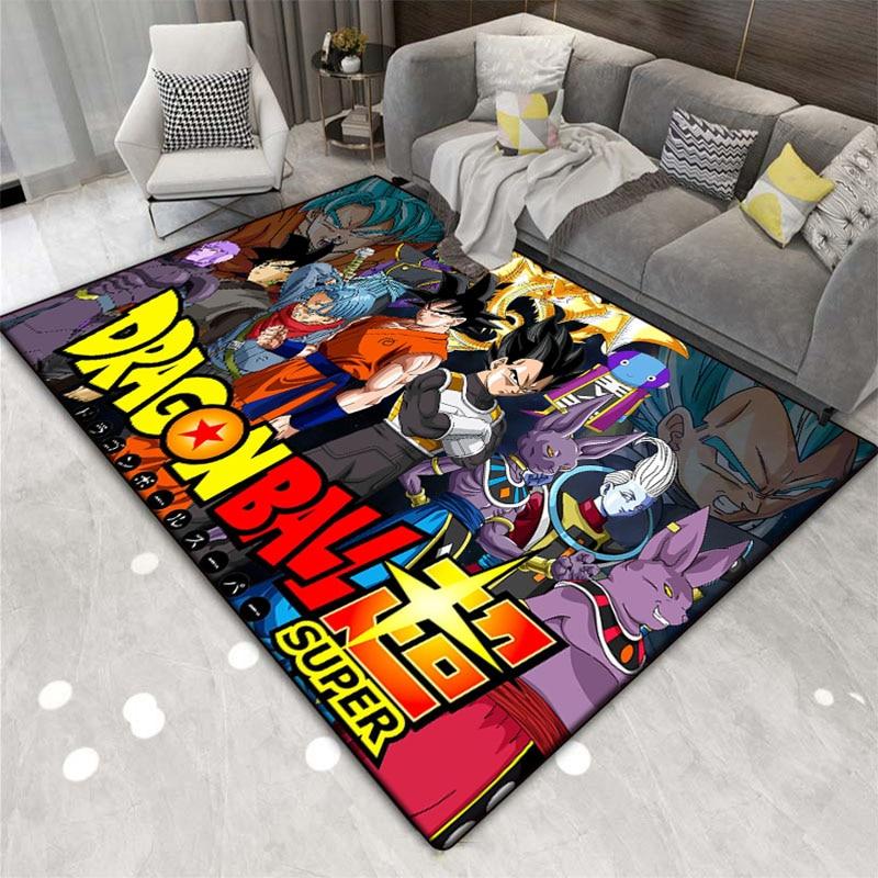 3D печать гостиная квадратный японский мультфильм DragonBall ковер игра ванная комната кухня коврик многофункциональный противоскользящий ковер.
