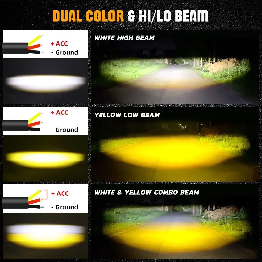 3-дюймовая противотуманная фара для мотоцикла, яркая лампа для бездорожья, дальний свет для бездорожья для BMW ATV UTV Truck 4x4 F800GS F700GS, вспомогательный свет