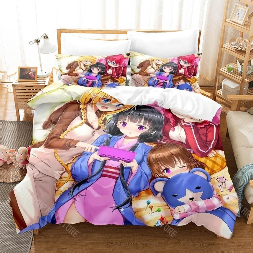 3D-печатный набор постельного белья Blend S Anime для мальчиков и девочек, с пододеяльником и наволочкой, размеры: Twin, Queen, King, Full, Single, Double