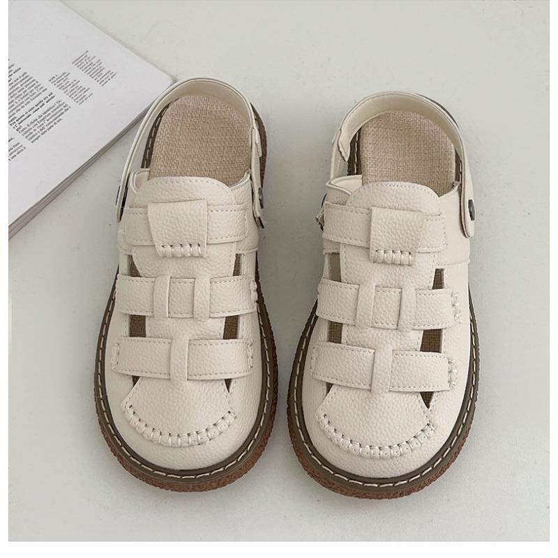 Casual Simple Baotou Thick Bottom Sandals Women's Summer White Hundred Roman Shoes