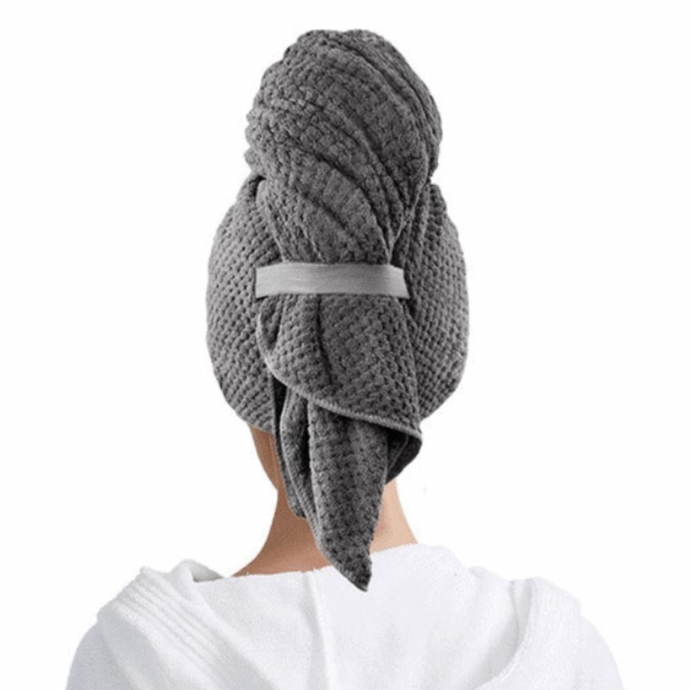 Soft Extra Large Wrap Turban with Elastic Band Quickly Dry Hair Hat  Hair Drying