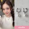 [STAYC J, Kep1er Yujin Earrings] Подкова и жемчужные серьги (Маленький) - Серебряный