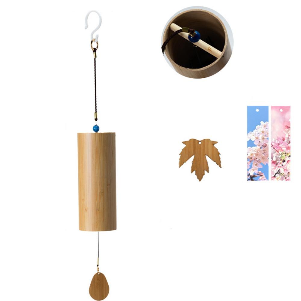 Hand Cranked Musical Windchime Antique Blessing Bell Landscape Decor Bamboo Wind Chimes Garden