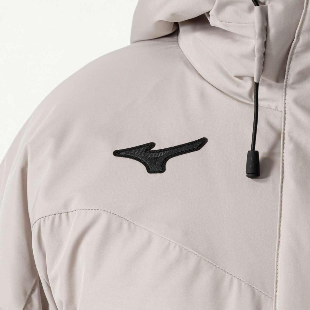 Mizuno Techfill Breath Thermo Training Cloud Beige Coat, Water-Repellent, Moisture-Wicking, Heat-Retaining, Washable, Windproof, 32MEB552,
