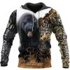 Bear Hunting Hoodie 3D Print Hoodies/Sweatshirt Man Women Big Black Bear Bow Hunter Bear Oversized