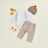 Infant & Toddler Thanksgiving Turkey Romper Set: Plaid Pants & Hat Included