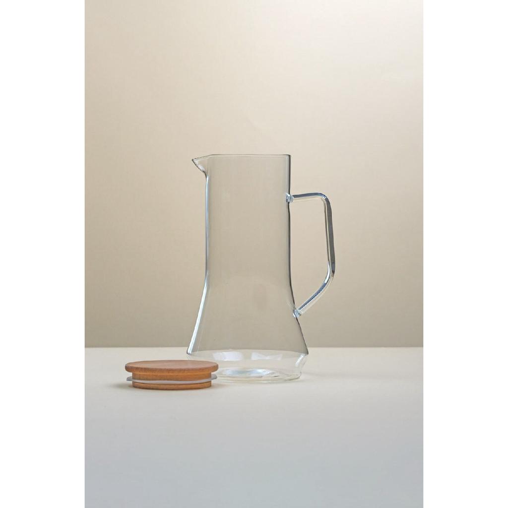 Glass Jug With Wooden Lid Vacuum 11,5x20,5cm - 1.200ml