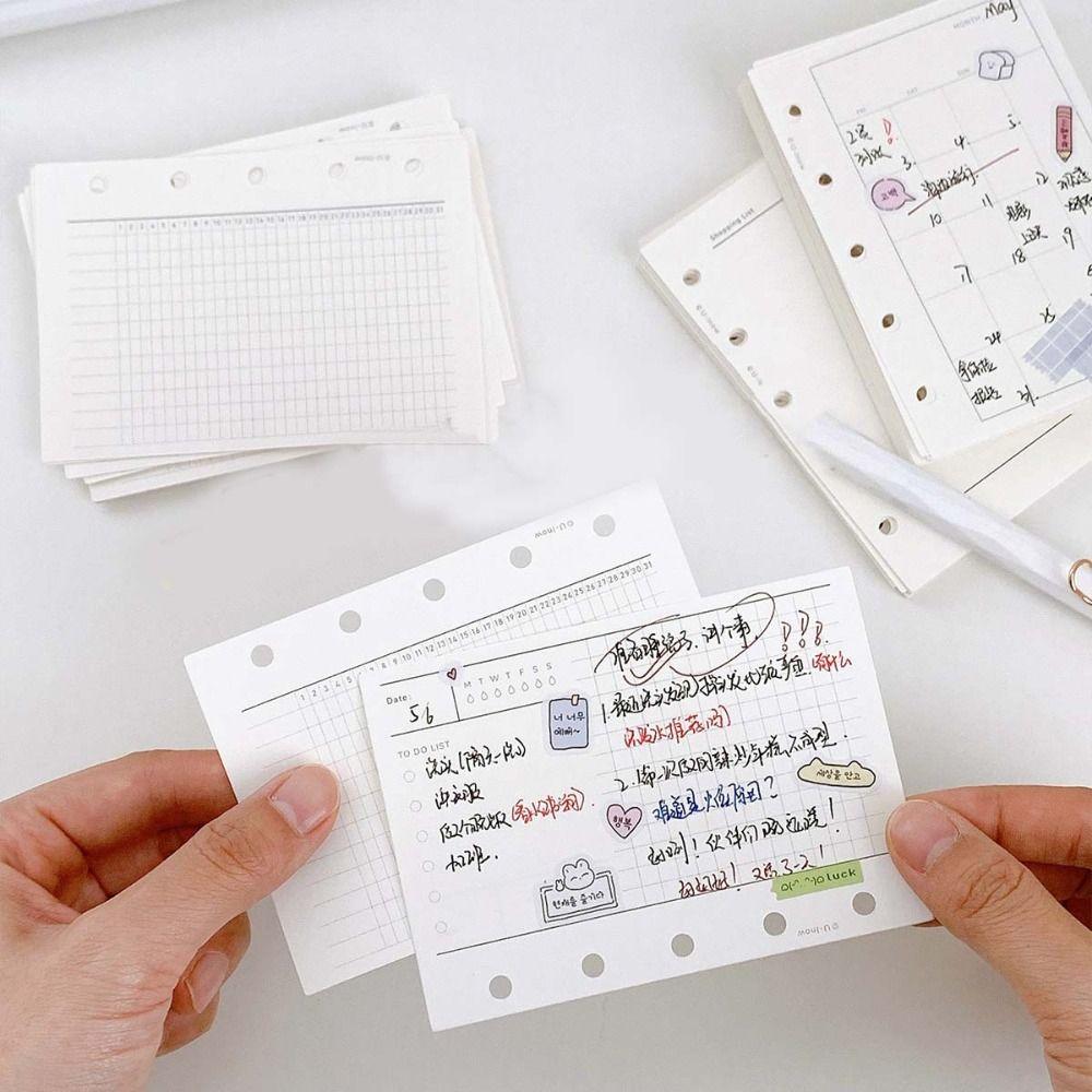 50 листов M5 A8 сменная бумага для блокнота сменная спиральная папка для блокнота студент