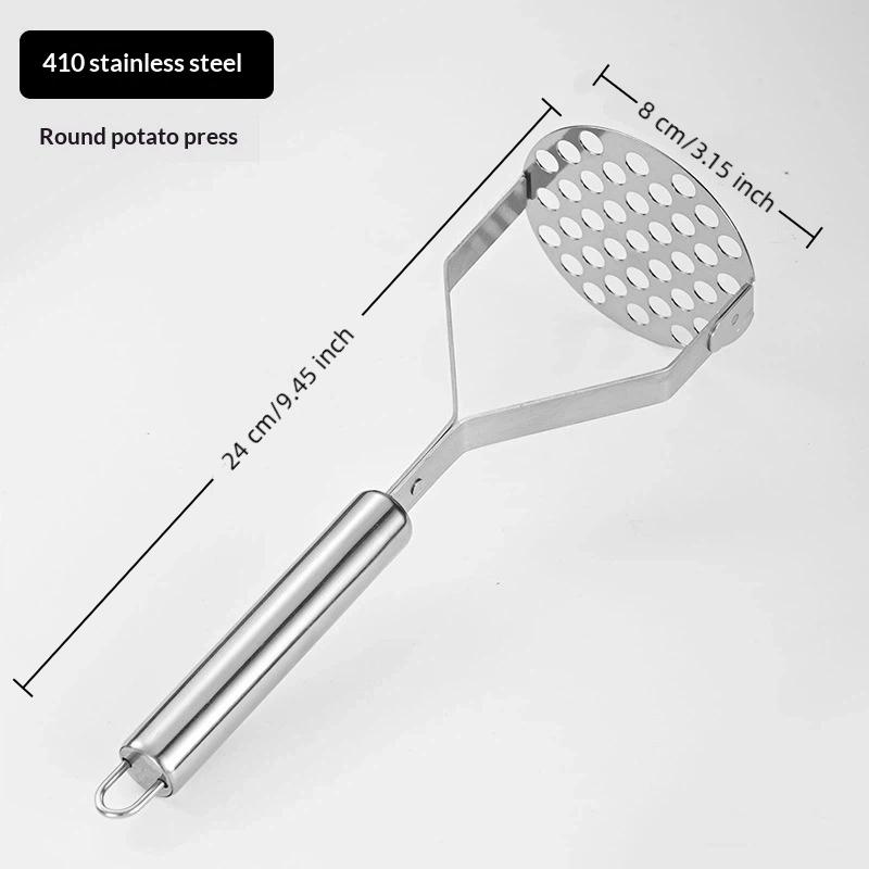 1Pcs Stainless Steel Potato Masher With Sturdy Handle For Home Kitchen 3