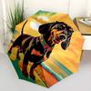 1pc Beach Sunset Dachshund Automatic Open/Close Umbrella, Formal Events - Ideal Gift for Family or Friends, Outdoor Accessory yy251211153