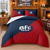 Printed 3Pcs Bedding Set Bologna FC Pattern Bed Sheet Pillowcase For Bedroom Decor