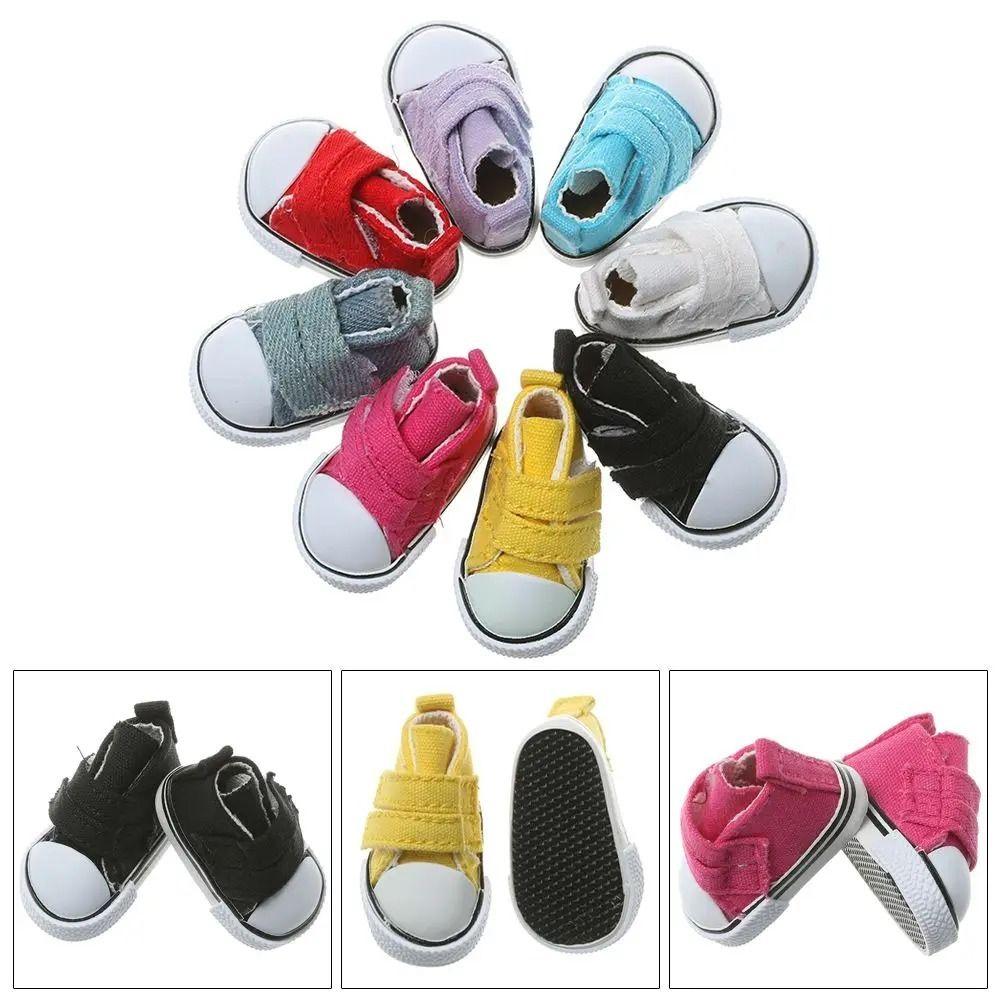 1 Pair DIY Doll Canvas Shoes Mini Doll Sneakers 1/6 Scale Mini Sneakers Blythe Doll Toy